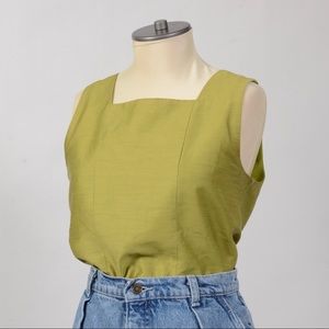 The Vintage Chartreuse Sleeveless Top